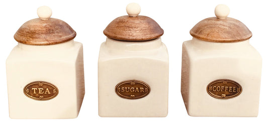 Ceramic Tea, Coffee & Sugar Jars-0