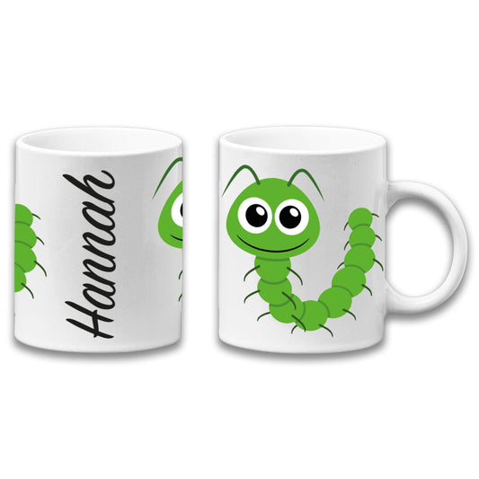 Adorable Caterpillar Insect Personalised Your Name Gift Mug-0